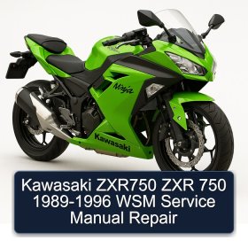 Kawasaki ZXR750 ZXR 750 1989-1996 WSM Service Manual Repair