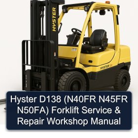 Hyster D138 (N40FR N45FR N50FA) Forklift Service & Repair Workshop Manual