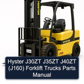 Hyster J30ZT J35ZT J40ZT (J160) Forklift Trucks Parts Manual