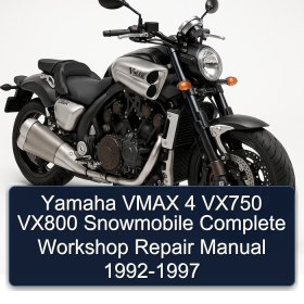 Yamaha VMAX 4 VX750 VX800 Snowmobile Complete Workshop Repair Manual 1992-1997