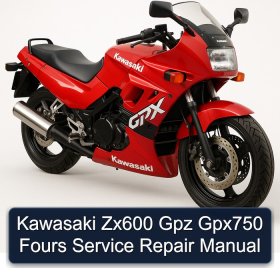 Kawasaki Zx600 Gpz Gpx750 Fours Service Repair Manual