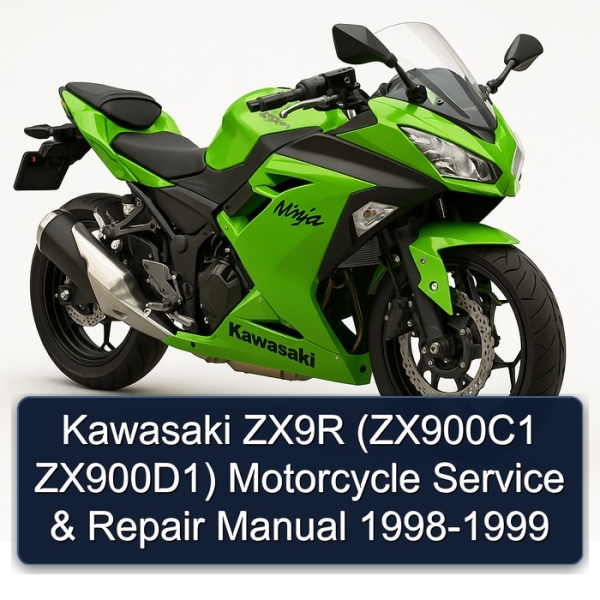 Kawasaki ZX9R (ZX900C1 ZX900D1) Motorcycle Service & Repair Manual 1998-1999