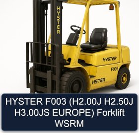 HYSTER F003 (H2.00J H2.50J H3.00JS EUROPE) Forklift WSRM