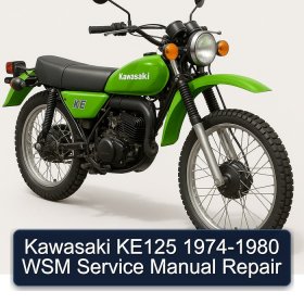 Kawasaki KE125 1974-1980 WSM Service Manual Repair