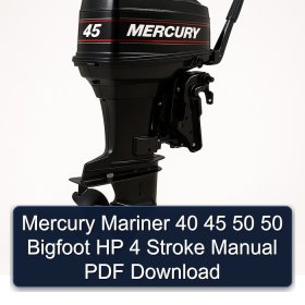 Mercury Mariner 40 45 50 50 Bigfoot HP 4 Stroke Manual PDF Download