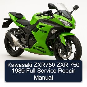 Kawasaki ZXR750 ZXR 750 1989 Full Service Repair Manual