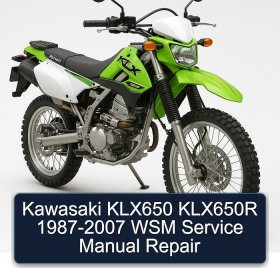 Kawasaki KLX650 KLX650R 1987-2007 WSM Service Manual Repair