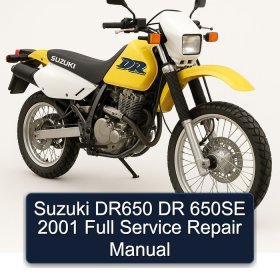 Suzuki DR650 DR 650SE 2001 Full Service Repair Manual