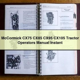McCormick CX75 CX85 CX95 CX105 Tractor Operators Manual