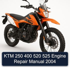KTM 250 400 520 525 Engine Repair Manual 2004