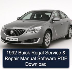 1992 Buick Regal Service & Repair Manual Software PDF Download