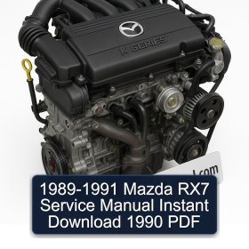 1989-1991 Mazda RX7 Service Manual Instant Download 1990 PDF