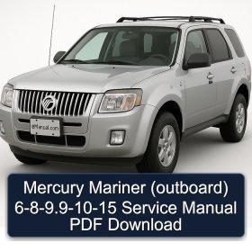 Mercury Mariner (outboard) 6-8-9.9-10-15 Service Manual PDF Download