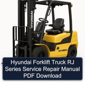 Hyundai Forklift Truck RJ Series Service Repair Manual PDF Download