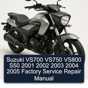 Suzuki VS700 VS750 VS800 S50 2001 2002 2003 2004 2005 Factory Service Repair Manual