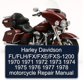 Harley Davidson FL/FLH/FX/FXE/FXS-1200 1970 1971 1972 1973 1974 1975 1976 1977 1978 motorcycle Repair Manual