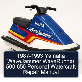 1987-1993 Yamaha WaveJammer WaveRunner 500 650 Personal Watercraft Repair Manual