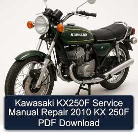Kawasaki KX250F Service Manual Repair 2010 KX 250F PDF Download