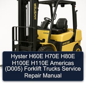 Hyster H60E H70E H80E H100E H110E Americas (D005) Forklift Trucks Service Repair Manual