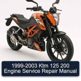 1999-2003 Ktm 125 200 Engine Service Repair Manual