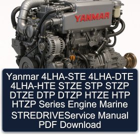 Yanmar 4LHA-STE 4LHA-DTE 4LHA-HTE STZE STP STZP DTZE DTP DTZP HTZE HTP HTZP Series Engine Marine STREDRIVEService Manual PDF Download