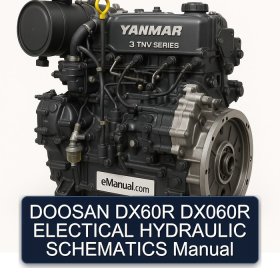 DOOSAN DX60R DX060R ELECTICAL HYDRAULIC SCHEMATICS Manual