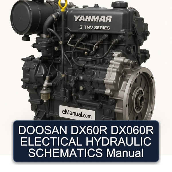 DOOSAN DX60R DX060R ELECTICAL HYDRAULIC SCHEMATICS Manual