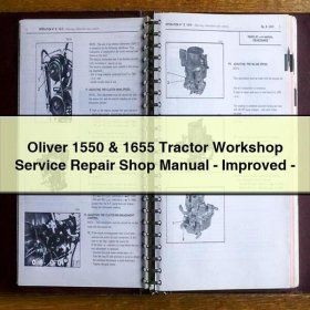 Oliver 1550 & 1655 Tractor Workshop Service Repair Shop Manual-Improved-PDF