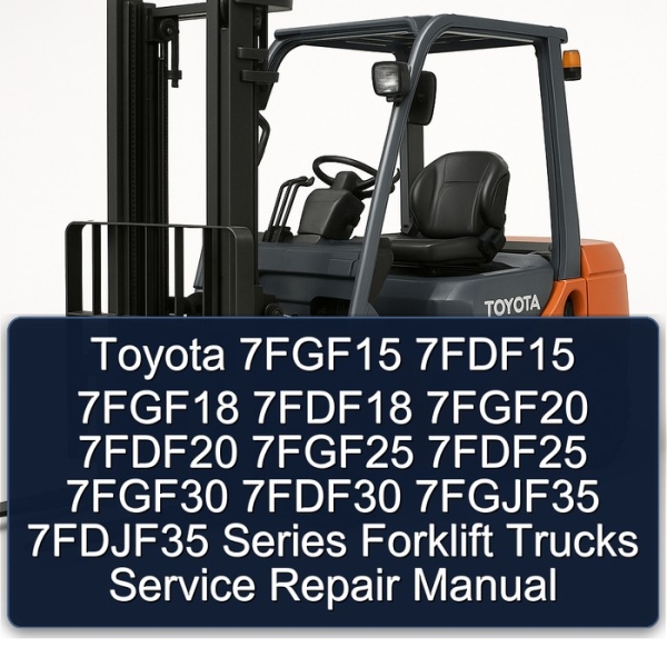 Toyota 7FGF15 7FDF15 7FGF18 7FDF18 7FGF20 7FDF20 7FGF25 7FDF25 7FGF30 7FDF30 7FGJF35 7FDJF35 Series Forklift Trucks Service Repair Manual
