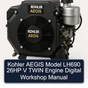 Kohler AEGIS Model LH690 26HP V TWIN Engine Digital Workshop Manual