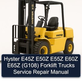 Hyster E45Z E50Z E55Z E60Z E65Z (G108) Forklift Trucks Service Repair Manual