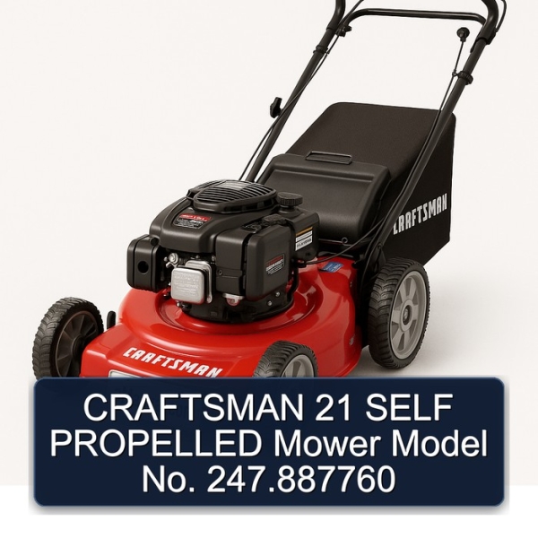CRAFTSMAN 21 SELF PROPELLED Mower Model No. 247.887760