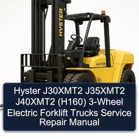 Hyster J30XMT2 J35XMT2 J40XMT2 (H160) 3-Wheel Electric Forklift Trucks Service Repair Manual