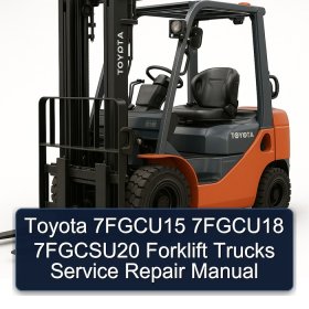Toyota 7FGCU15 7FGCU18 7FGCSU20 Forklift Trucks Service Repair Manual