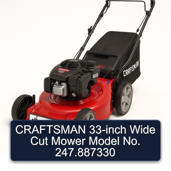 CRAFTSMAN 33-inch Wide Cut Mower Model No. 247.887330