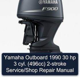 Yamaha Outboard 1990 30 hp 3 cyl. (496cc) 2-stroke Service/Shop Repair Manual