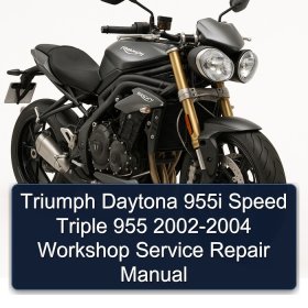 Triumph Daytona 955i Speed Triple 955 2002-2004 Workshop Service Repair Manual