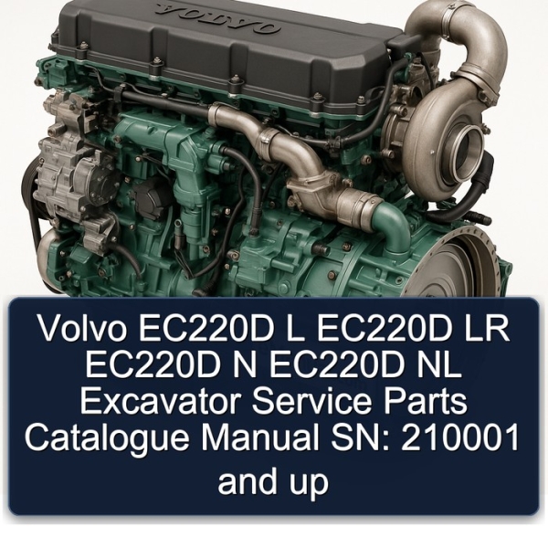 Volvo EC220D L EC220D LR EC220D N EC220D NL Excavator Service Parts Catalogue Manual SN: 210001 and up