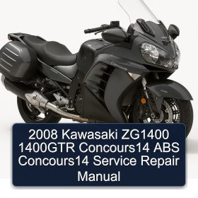 2008 Kawasaki ZG1400 1400GTR Concours14 ABS Concours14 Service Repair Manual