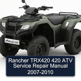 Rancher TRX420 420 ATV Service Repair Manual 2007-2010