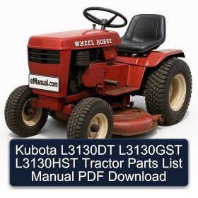 Kubota L3130DT L3130GST L3130HST Tractor Parts List Manual PDF Download
