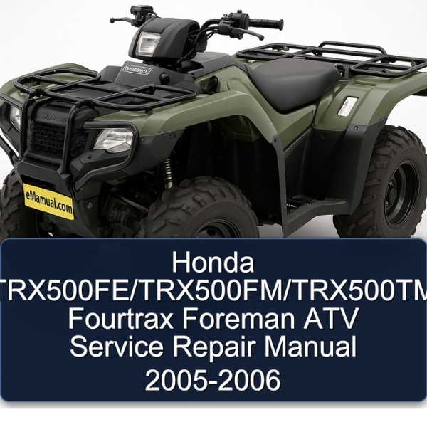 Honda TRX500FE/TRX500FM/TRX500TM Fourtrax Foreman ATV Service Repair Manual 2005-2006