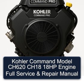 Kohler Command Model CH620 CH18 18HP Engine Full Manual de servicio y reparación