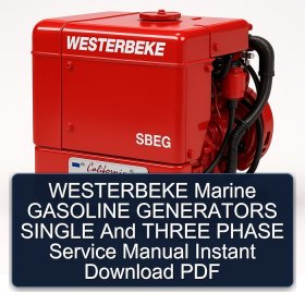 WESTERBEKE Marine GASOLINE GENERATORS SINGLE And THREE PHASE Service Manual Instant Download PDF