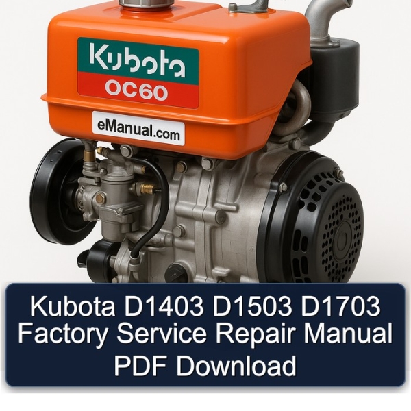 Kubota D1403 D1503 D1703 Factory Service Repair Manual PDF Download