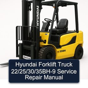 Hyundai Forklift Truck 22/25/30/35BH-9 Service Repair Manual