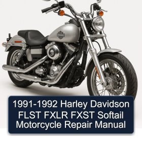 1991-1992 Harley Davidson FLST FXLR FXST Softail Motorcycle Repair Manual