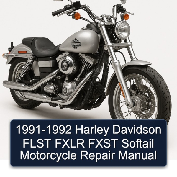 1991-1992 Harley Davidson FLST FXLR FXST Softail Motorcycle Repair Manual