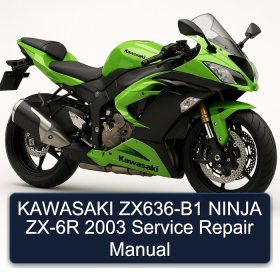 KAWASAKI ZX636-B1 NINJA ZX-6R 2003 Service Repair Manual