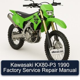 Kawasaki KX80-P3 1990 Factory Service Repair Manual